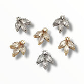 Leaf Shape Charms – 12×10mm Copper Metal (Rhodium & KC Gold)