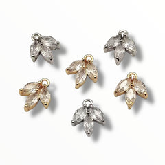 Leaf Shape Charms – 12×10mm Copper Metal (Rhodium & KC Gold)