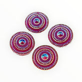 30mm Round AB Cabochons, Multiple Colours
