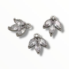 Leaf Shape Charms – 12×10mm Copper Metal (Rhodium & KC Gold)
