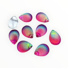 13x18mm Teardrop Shell AB – Resin Gem (Glue-On)