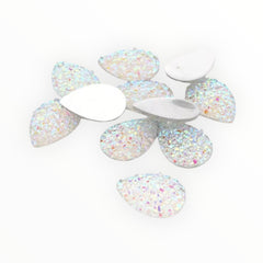 20mm Druzy Teardrop Cabochon, Multiple Colours