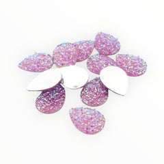 20mm Druzy Teardrop Cabochon, Multiple Colours