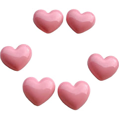 20mm Heart Shaped Gloss Resin Gems – Glue-On (Sold in Pairs)