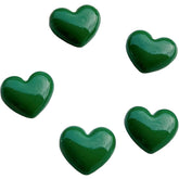 20mm Heart Shaped Gloss Resin Gems – Glue-On (Sold in Pairs)