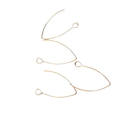 Short Earring Hooks – Rose Gold Stainless Steel 26mm (2 Pairs)