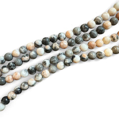 Pink Zebra Jasper Beads – 6mm (15” Strand)