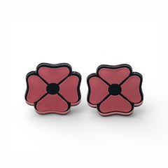 1" Poppy Acrylic Mirror Cabochons