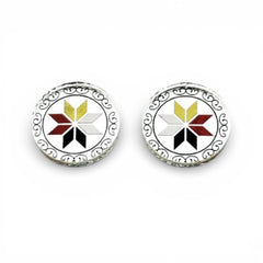 3/4" Fancy Four Directions Acrylic Mirror Cabochons