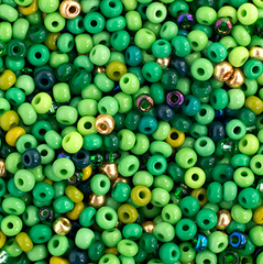 8/0 Czech Seed Bead Multi Mix Green