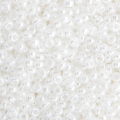 6/0 Miyuki Seed Beads Pearl Ceylon, 22g Vial