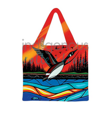 Reusable Shopping Bag- Canadian Geese in Flight by Jeffrey Red George