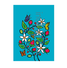 Microfibre Tea Towel - Berry Garden by Jeffrey Red George