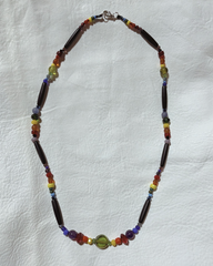 Silas - Natural Stone & Bone Necklace Pride