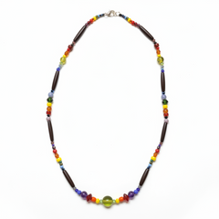 Silas - Natural Stone & Bone Necklace Pride