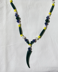 Silas - Natural Stone & Bone Necklace Non-Binary Pride