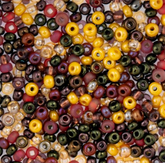6/0 Preciosa Czech Seed Beads Amber Mix , 22g Vial