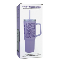 40oz Insulated Tumbler with Straw - Spirit Messenger