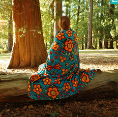 Fleece Blanket - Prairie Beadwork 80" x 60"