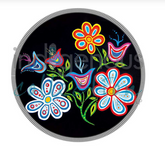 Happy Flower Round Beach Towel Blanket