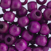 Euro Wood Crowbeads 6x4.8mm Purple 100 pcs