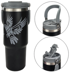Easy-Carry Insulated Tumbler (30oz) - Eagle in Flight