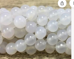 White Agate beads 8mm
