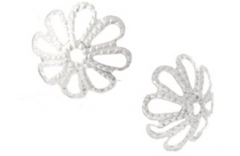 8mm Silver Bead Caps – 10 Pieces