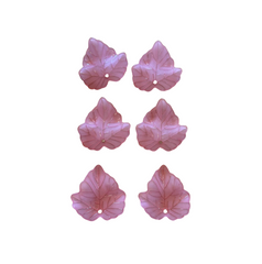 Frosted Acrylic Leaf Charms – 23 × 25 mm