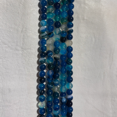 Dyed Agate beads 6mm(blue)