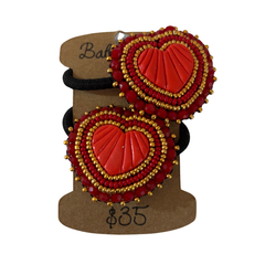 Baby Bear Gifts - Beaded Hair Tie Hearts