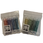 PRECIOSA Silver Lined Seed Bead Kits – 2 Sets Available | 4 Colours per Kit (6g Vials Each)
