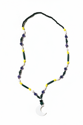 Silas - Natural Stone & Bone Necklace Non-Binary Moon