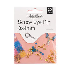Must-Have Findings – Screw Eye Pin – 8×4mm – Silver / Gold (20pcs)