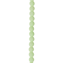 Czech Glass Beads Strand – 4mm White Alabaster Velvet Soft Lime (46 pcs)