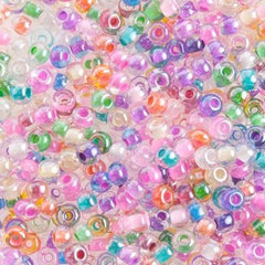 6/0 Preciosa Czech Seed Beads C/L Crystal Mix, 22g Vial