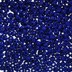 6/0 Preciosa Czech Seed Beads Opaque Royal Blue, 22g Vial