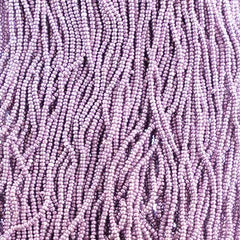 13/0 Charlotte Cut Preciosa (Czech) Bead Metallic Violet Terra Strung
