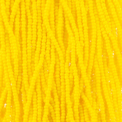 11/0 Charlotte Cut Preciosa Bead Opaque Lemon Yellow Strung