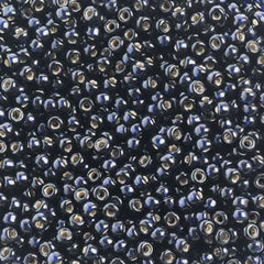 15/0 Miyuki Seed Bead Duracoat Indigo Navy Blue Silver Lined #4282