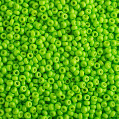 15/0 Miyuki Seed Bead Duracoat Bright Lime Opaque #4471
