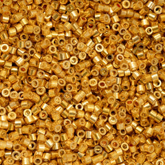 Cylin Beads by John Bead – Opaque Gold AB – 25g Bag