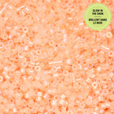 Cylin Beads by John Bead – Glow in the Dark AB - Orange – 25g Bag