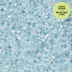 Cylin Beads by John Bead – Glow in the Dark AB - Blue – 25g Bag