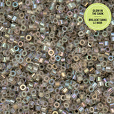 Cylin Beads by John Bead – Glow in the Dark AB - Grey – 25g Bag