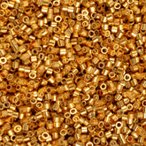 Cylin Beads by John Bead – Golden Alloy Glow – 25g Bag