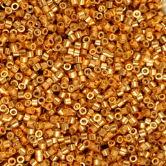 Cylin Beads by John Bead – Opaque Electrogold Coat – 25g Bag
