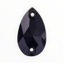 17×28mm Black Teardrop AAAAA Glass Crystal – Sew-On Gems