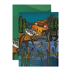 All My Relatives Notebook – Indigenous Art by Storm Angeconeb (4" x 5.75")