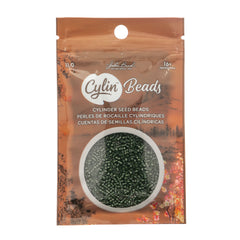 Cylin Beads by John Bead – Opaque Forest Green – 25g Bag